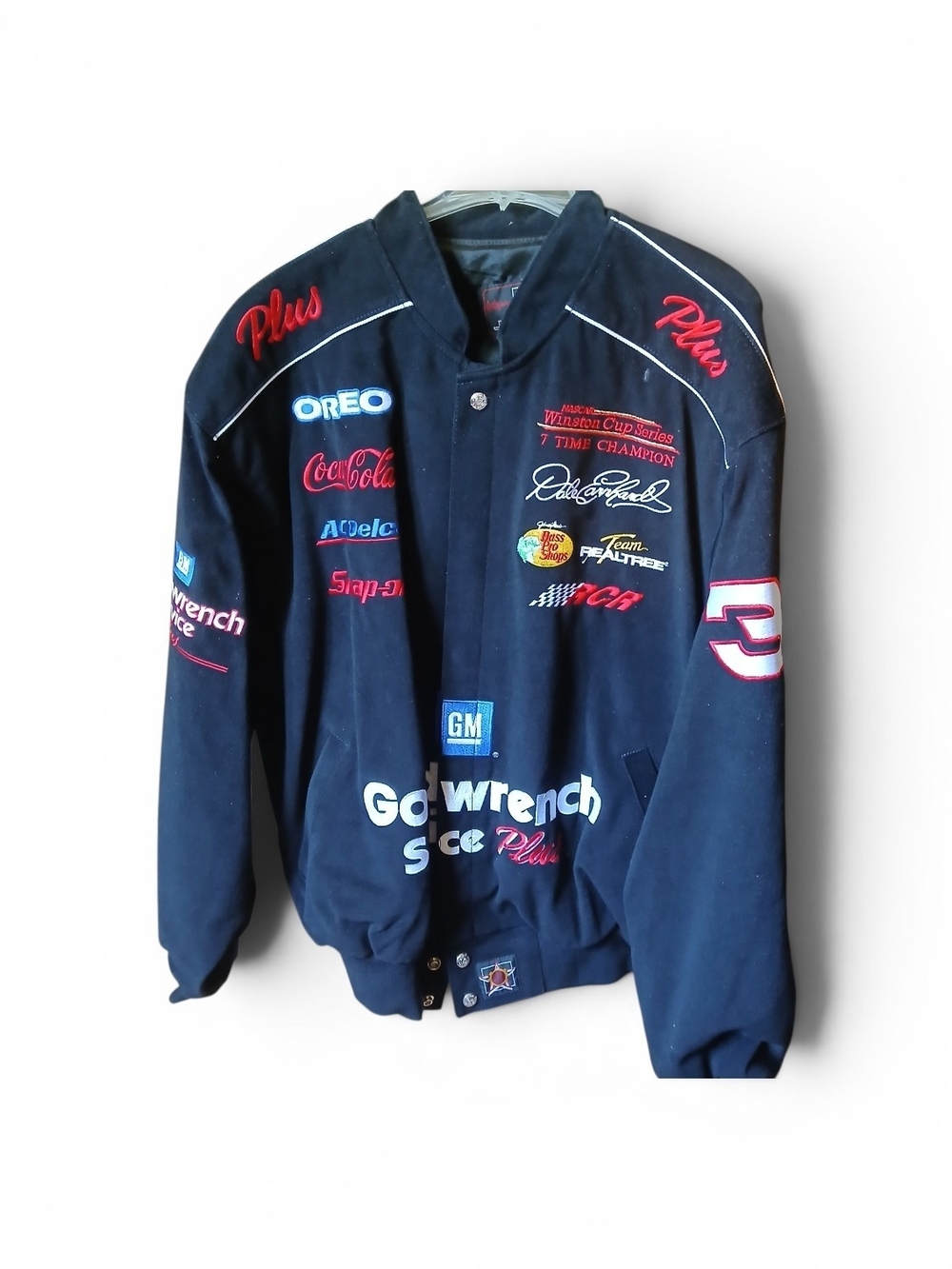 Goodwrench Service Plus Black Vintage Racing Bomber Jacket